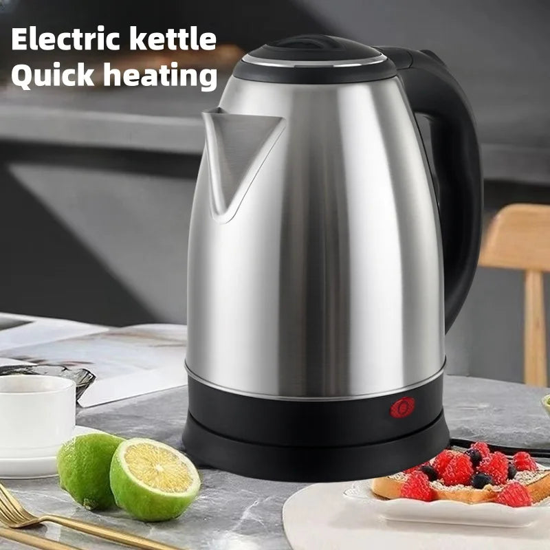 Fast Boil 2.0L Stainless Steel Electric Kettle for Everyday Use Premium Food-Grade Stainless Steel Build for Safe Hot Water Heating Large Capacity Electric Kettle Ideal for Tea, Coffee & Beverages.