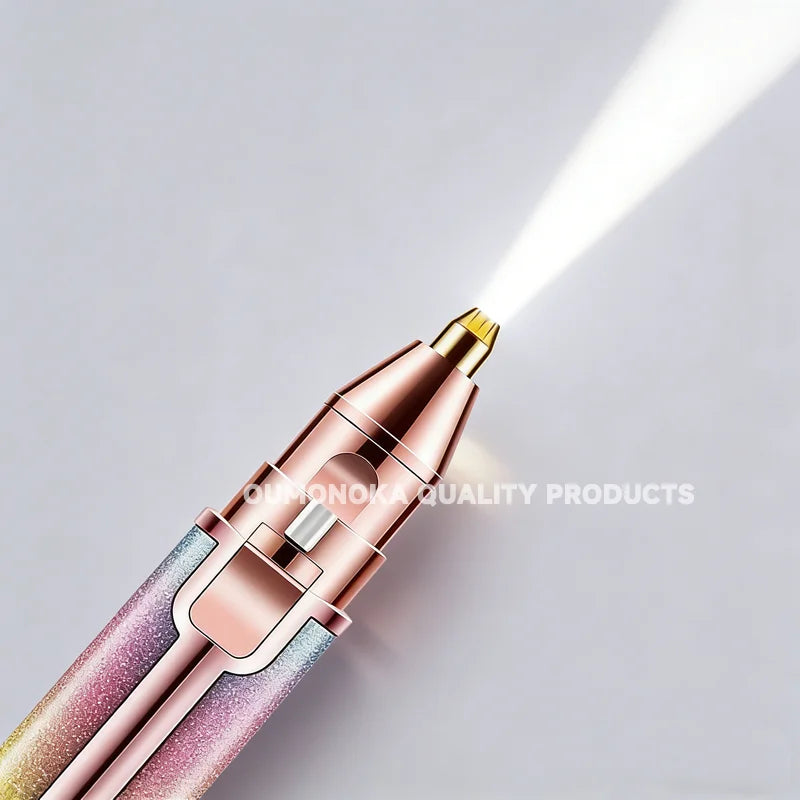 Portable Electric Brow Trimmer – Dual-Function Facial Hair Remover with Precision Shaving Head 2-in-1 Electric Eyebrow & Facial Hair Trimmer for Smooth, Painless Hair Removal