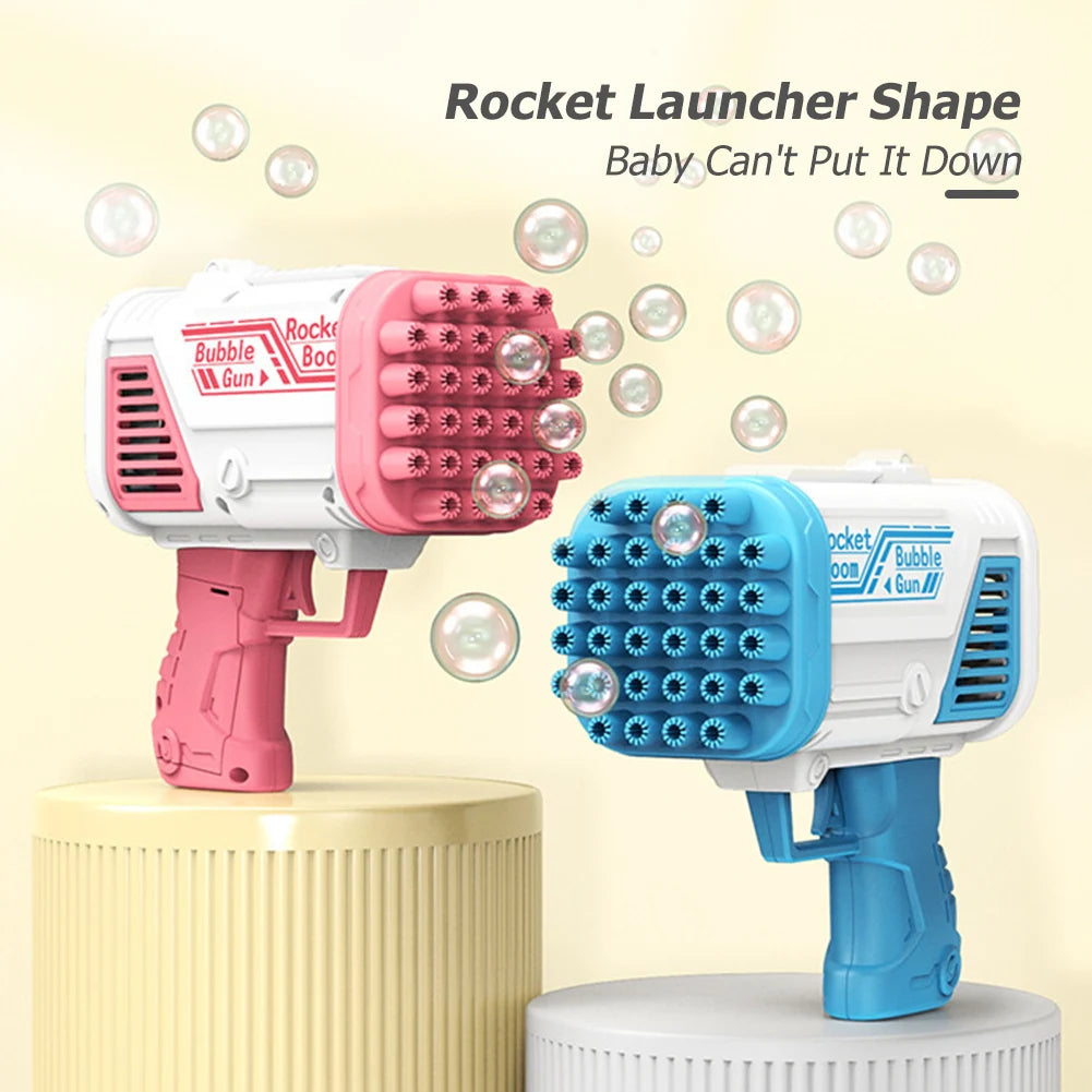 Powerful Automatic Bubble Blower Fun for Kids 36 Hole Design for a Bigger Bubble Blast Experience Rocket Launcher Style Design for Endless Outdoor Fun Perfect Party & Outdoor Toy for Kids’ Entertainment