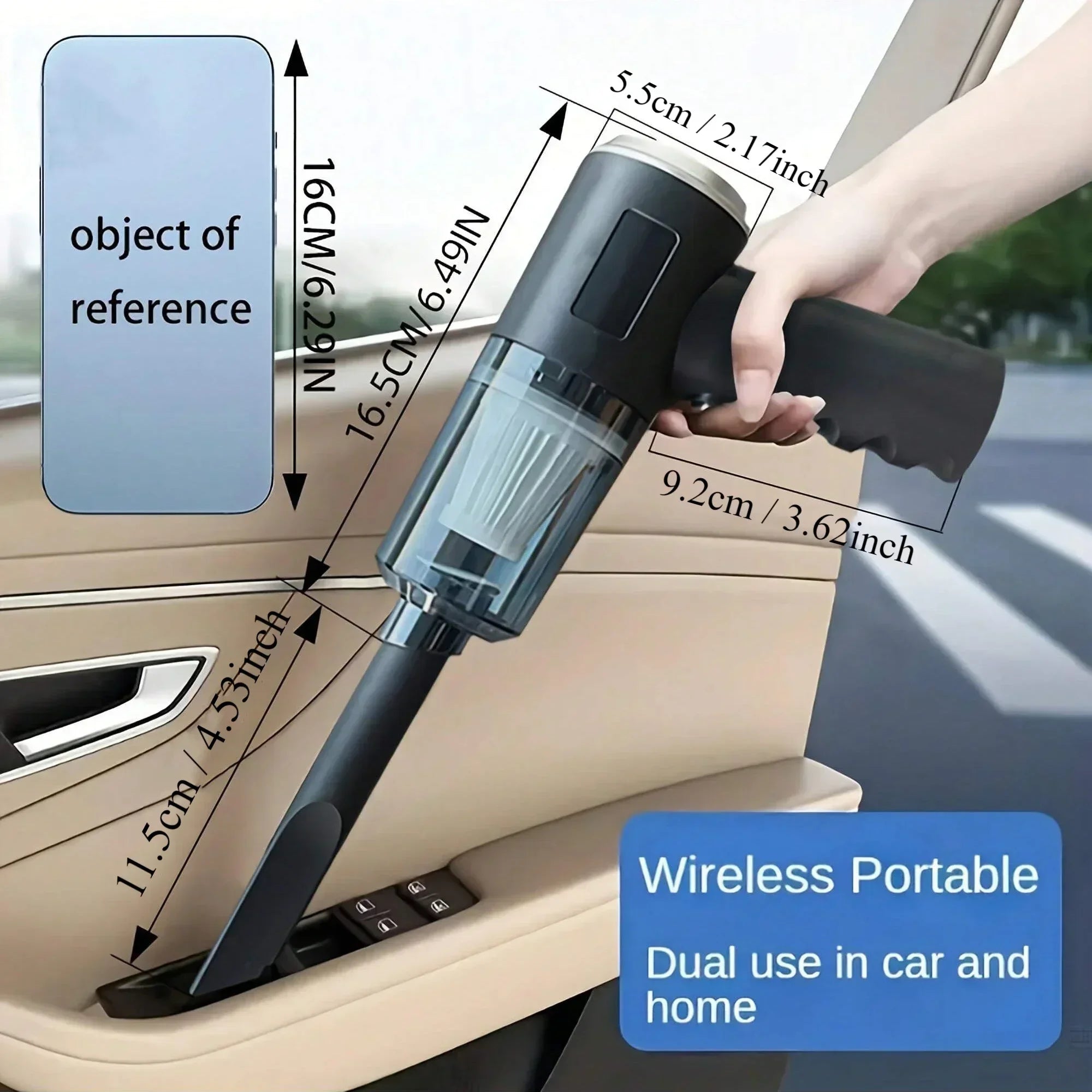 120W High Power Suction for Deep Cleaning Wireless & Portable Handheld Design Dual Use Vacuum Cleaner for Car & Home Easy Cleaning for Laptop, Keyboard & Small Spaces