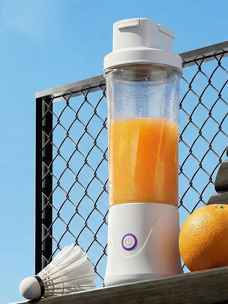 Mini USB Juicer Blender 380ML Portable Smoothie Mixer – Rechargeable Personal Fruit Blender Cup with 6 Blades