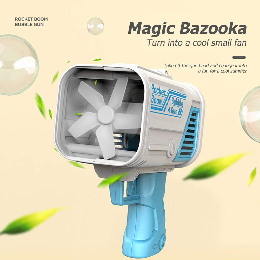 Powerful Automatic Bubble Blower Fun for Kids 36 Hole Design for a Bigger Bubble Blast Experience Rocket Launcher Style Design for Endless Outdoor Fun Perfect Party & Outdoor Toy for Kids’ Entertainment